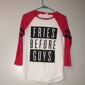 PINK “fries before guys” shirt
